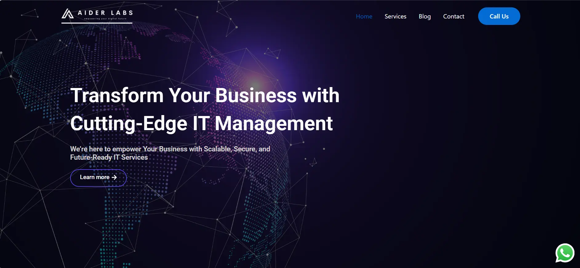 Aider Labs Landing Page